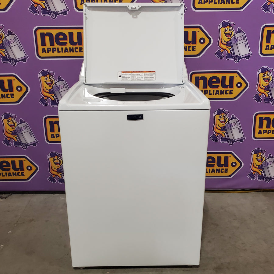 Maytag 4.5 cu. ft. Capacity Top Load Washer with Power™ Agitator and Deep Fill MVW4505MW - Open Box and Maytag 7.0 cu. ft. Capacity Top Load Electric Wrinkle Prevent Dryer MED4500MW - Scratch & Dent (Minor)