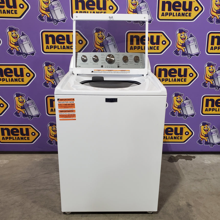 Maytag 4.7 cu. ft. Top Load Washer with Agitator, Pet Pro Option and Extra Power in White 22521668 - MTW5605RW - Open Box