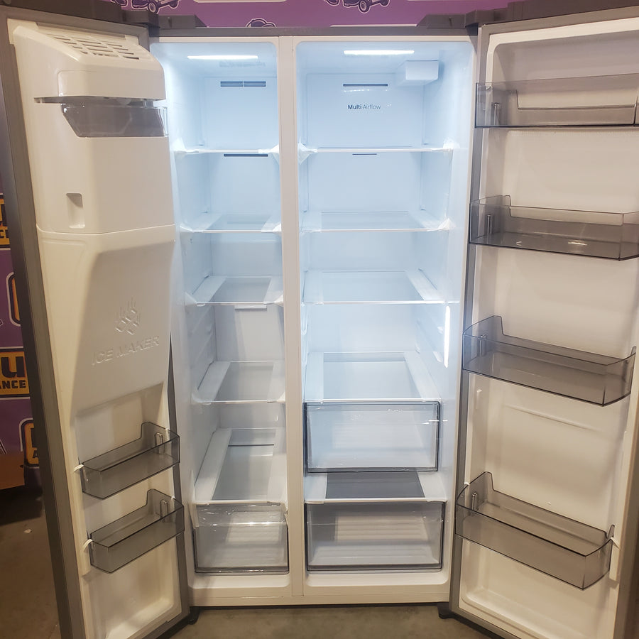 Hisense 29.1 cu. ft. Standard Depth Side by Side Refrigerator Stainless Steel HRS290P5FSE - Scratch & Dent (Moderate)