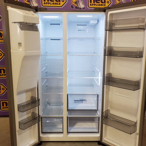 Hisense 29.1 cu. ft. Standard Depth Side by Side Refrigerator Stainless Steel 22321474 - HRS290P5FSE - Scratch & Dent (Moderate)
