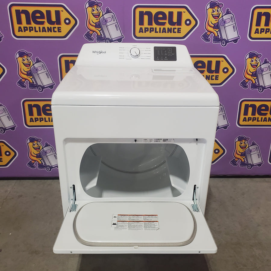 Whirlpool 4.2-4.3 Cu. Ft. Top Load Washer with 2-in-1 Removable Agitator and Soft Close Glass Lid WTW4307SW - Open Box and Whirlpool 7.0 cu. ft. Electric Dryer with Adaptive Dry and Wrinkle Shield™ Option WED4307SW - Scratch & Dent (Minor)