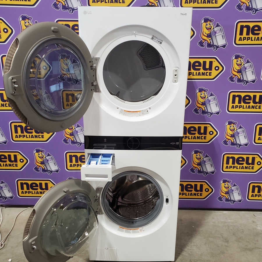 LG Front Load Wash Tower with Center Control 4.5 Cu. Ft. Washer and 7.4 Cu. Ft. Dryer WKE100HWA - Scratch & Dent (Minor)