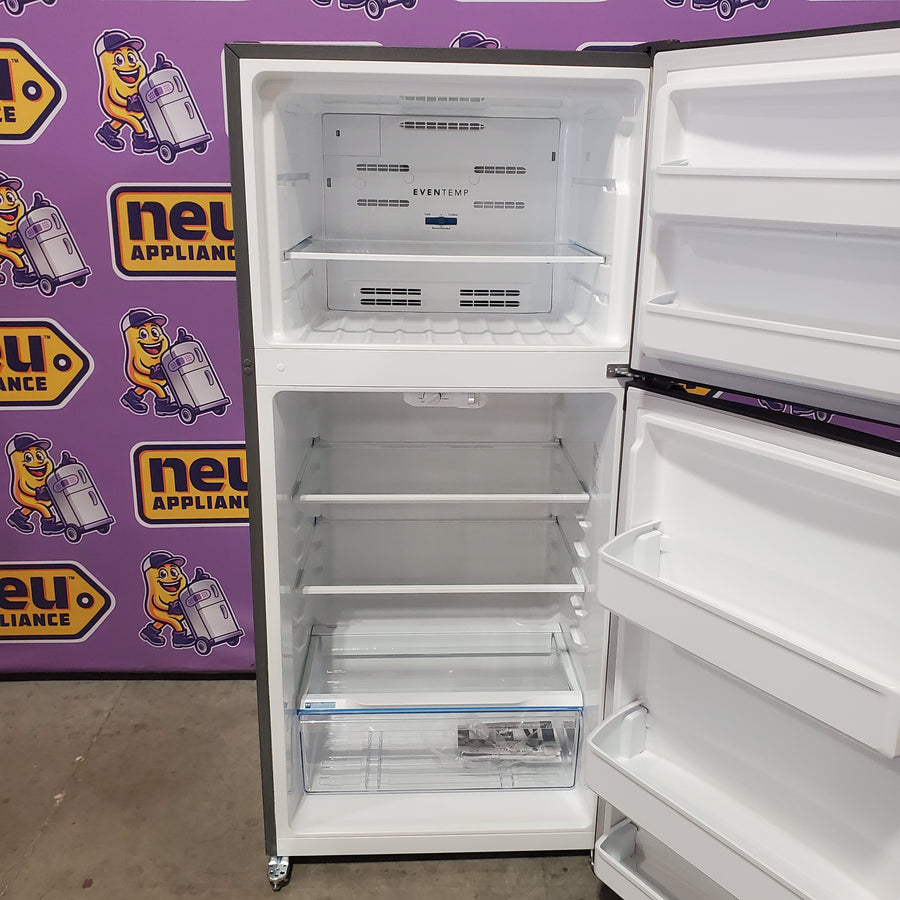 Frigidaire 14 Cu. Ft. Top Freezer Refrigerator in Fingerprint Resistant Stainless Steel FFHT1425VV - Scratch & Dent (Moderate)