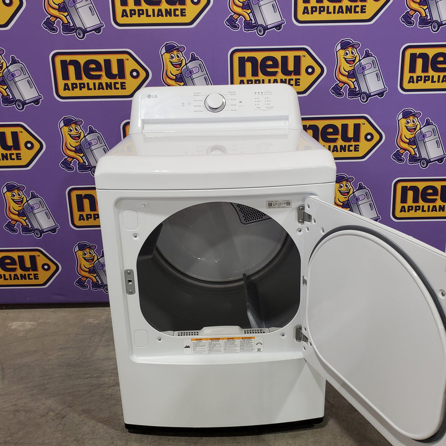 LG 7.3 Cu. Ft. Electric Rear Control Ultra Large Capacity Dryer in White with Sensor Dry 22442642 - DLE6100W - Open Box