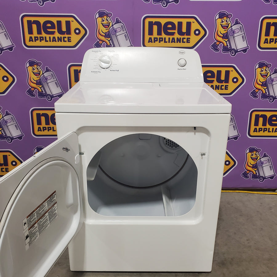 Roper White 3.5 Cu. Ft. Top Load High Efficiency Washer with Agitator RTW4516FW - Certified Refurbished and Roper 6.5 cu. ft. Electric Dryer with Wrinkle Prevent RED4516FW - Certified Refurbished