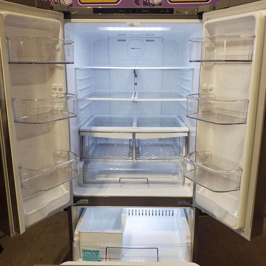 LG 22 cu. ft. 30-inch Wide French Door Refrigerator in Stainless Steel LFCS22520S - Scratch & Dent (Moderate)
