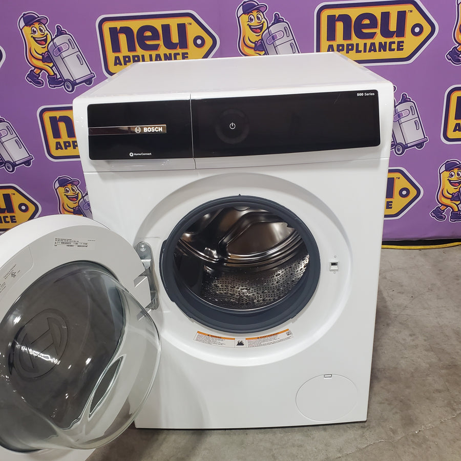 Bosch 500 Series 24 in. 240V 2.4 cu. ft. Stackable Front Load Compact Washer in White WGB24600UC - Scratch & Dent (Minor)