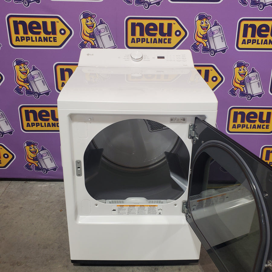 LG 5.0 cu.ft. SMART Top Load Washer in Alpine White with TurboWash WT8200CW - Scratch & Dent (Minor) and LG 7.3 cu. ft. Ultra Large Capacity Rear Control Electric Dryer with AI Sensing and ThinQ® Smart Features DLE8200W - Scratch & Dent (Moderate)