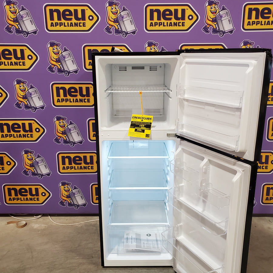 Vissani Black Top Freezer 10.1 Cu. Ft. Refrigerator with No Frost Design MDTF10BKES4 - Scratch and Dent (Moderate)