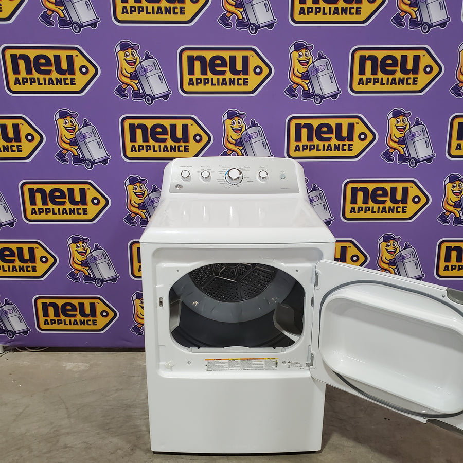 GE White Electric Aluminized Alloy Drum 7.2 Cu. Ft. Dryer with Sensor Dry and Extended Tumble GTD45EASJWS - Certified Refurbished