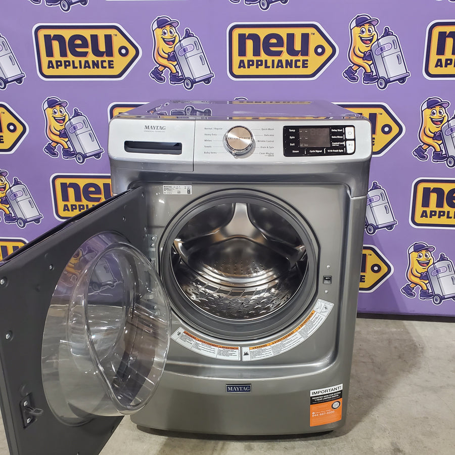 Maytag 4.5-cu ft High Efficiency Stackable Steam Cycle Front-Load Washer MHW5630HC - Open Box and Maytag 7.3-cu ft Stackable Vented ENERGY STAR Electric Dryer MED5630HC - Scratch & Dent (Minor)