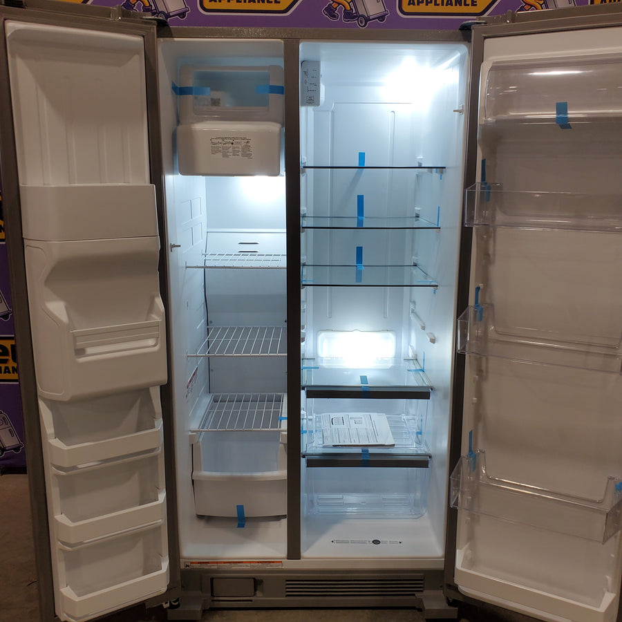 Whirlpool 24 cu ft Capacity Side By Side Refrigerator with Ice and Water Dispenser in Fingerprint Resistant Stainless Steel WRS315SDHZ - Scratch & Dent (Minor)