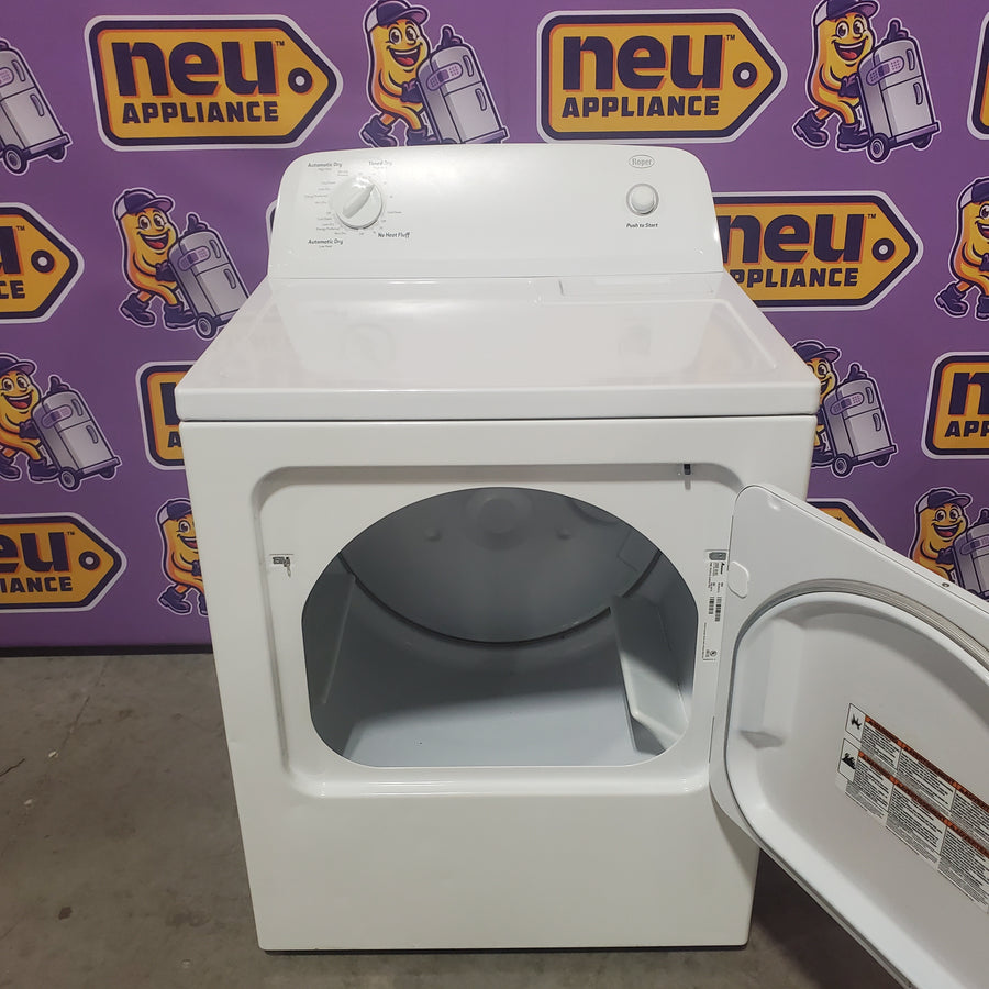 Roper 3.6 cu ft Agitator Top-Load Washer in White RTW4641BQ - Certified Refurbished and Amana 6.5 cu. ft. Electric Dryer with Automatic Cycles NED4600YQ - Certified Refurbished
