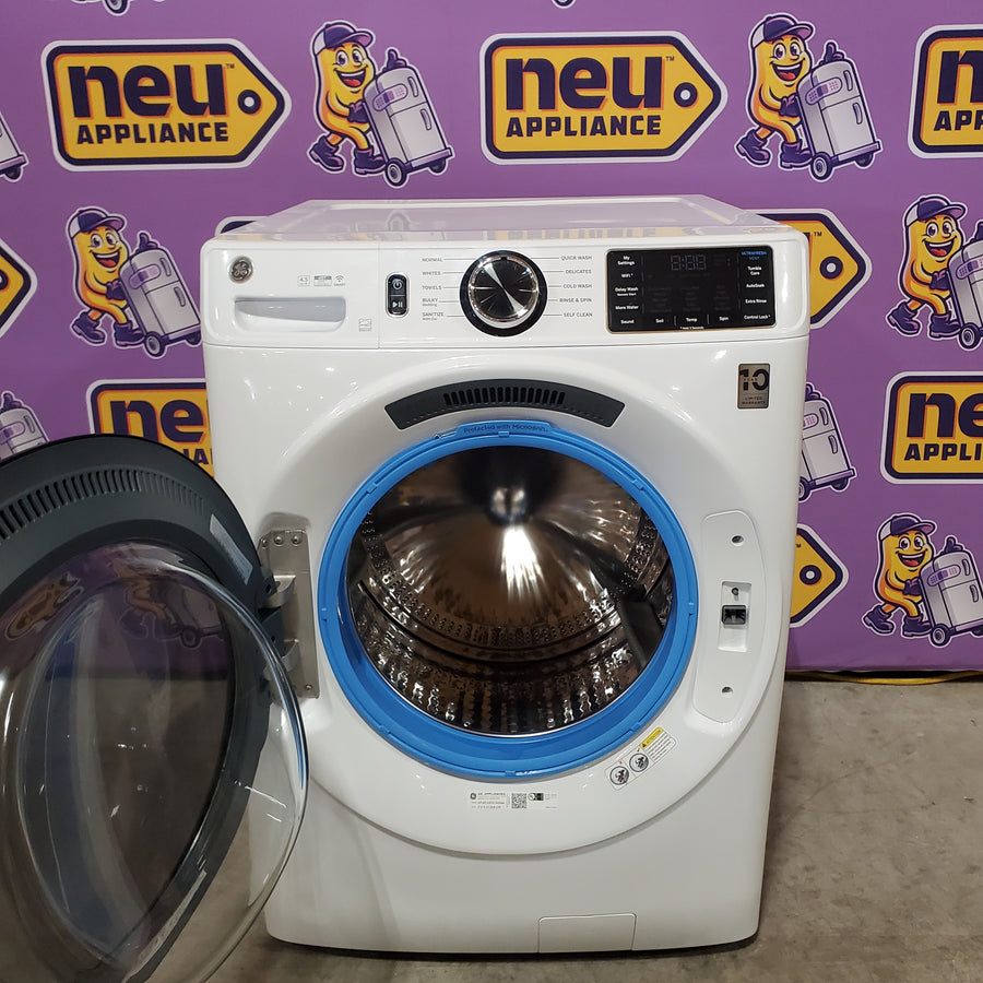 GE® 4.5 cu. ft. Capacity Smart Front Load ENERGY STAR® Washer with UltraFresh Vent System with OdorBlock™ and Sanitize w/Oxi GFW510SCNWW - Certified Refurbished