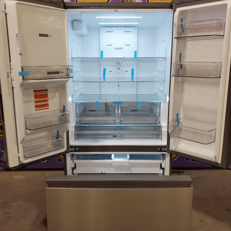 Whirlpool French Door Refrigerator in Fingerprint Resistant Stainless Finish with In-Door Water and Ice Maker - 30 cu. ft. 22442655 - WRFF3536SZ - Scratch & Dent (Minor)