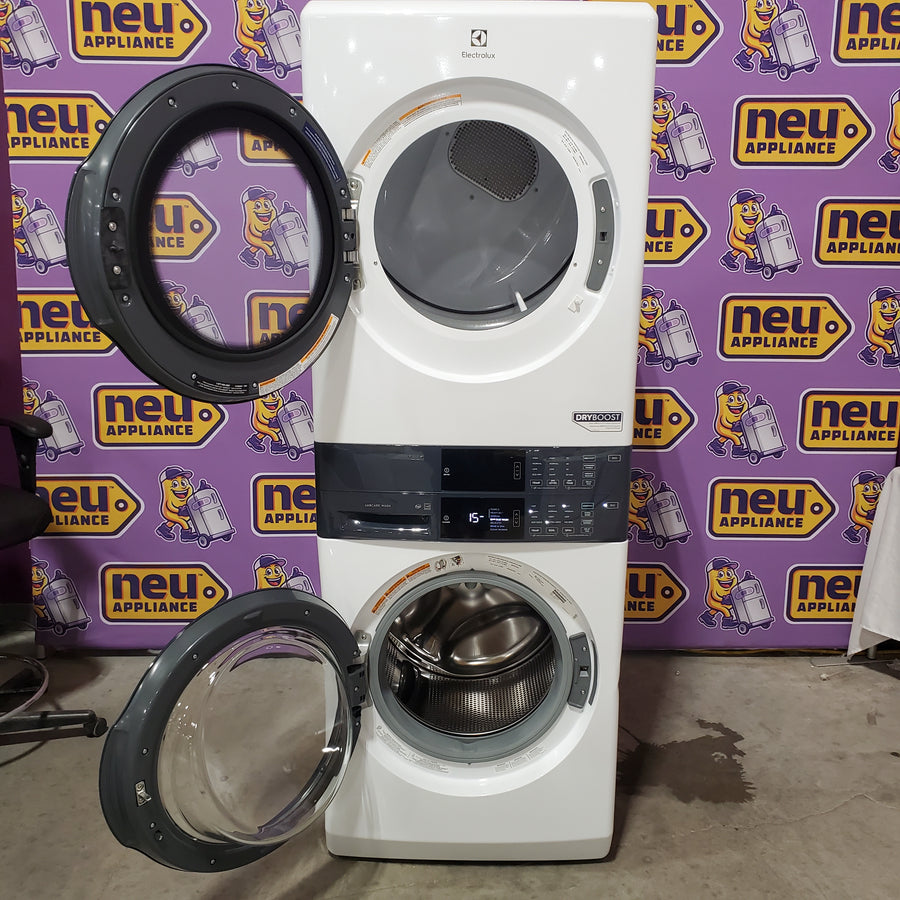 Electrolux 300 Series Laundry Tower Single Unit Washer & Electric Dryer with LuxCare® Wash System in White ELTE7300AW - Scratch & Dent (Moderate)