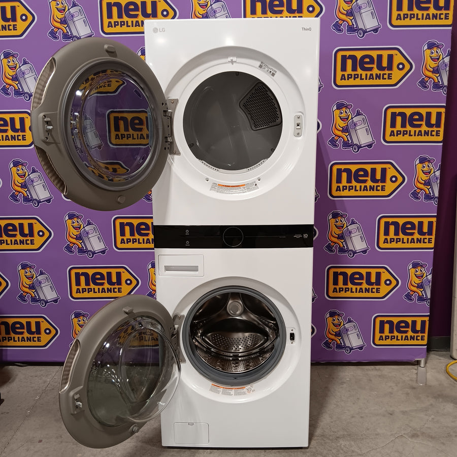 LG Front Load Wash Tower with Center Control 4.5 Cu. Ft. Washer and 7.4 Cu. Ft. Dryer 22442634 - WKE100HWA - Scratch & Dent (Minor)