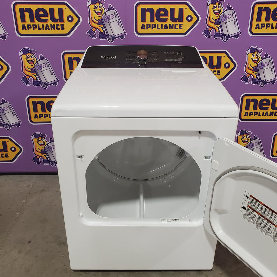 Whirlpool 4.5 Cu. Ft. Top Load Agitator Washer with Built-In Faucet WTW5015LW - Certified Refurbished and Whirlpool Top Load Style Electric Moisture Sensing 7.0 Cu. Ft. Dryer with Steam WED5050LW - Scratch & Dent (Minor)