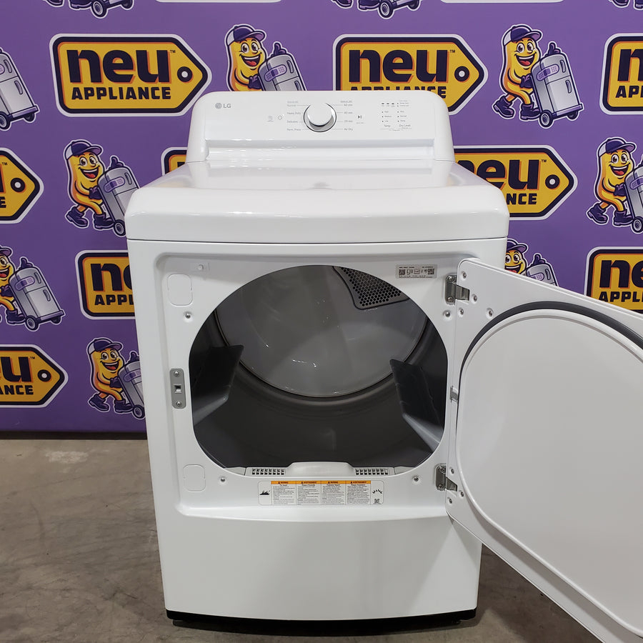 LG 7.3 Cu. Ft. Electric Rear Control Ultra Large Capacity Dryer in White with Sensor Dry 22121518 - DLE6100W - Open Box