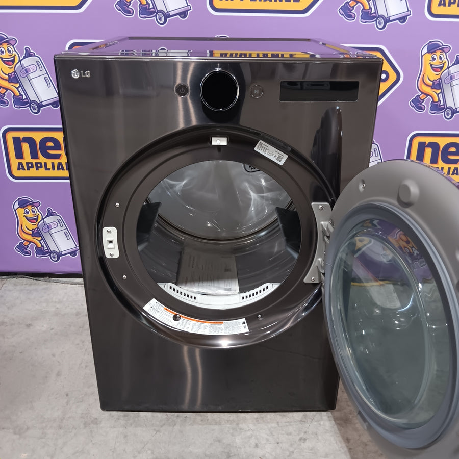 LG 4.5 cu. ft. Smart Front Load Washer with TurboWash® 360° and ezDispense® WM5700HVA - Scratch & Dent (Moderate) and 7.4 cu. ft. Ultra Large Capacity Smart Front Load Electric Dryer with Built-In Intelligence & TurboSteam® 16275 - DLEX6700B - Open Box