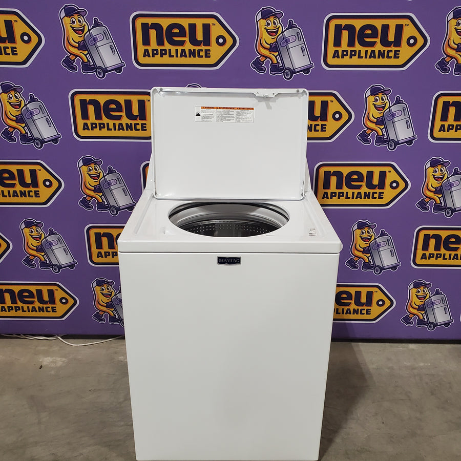 Maytag Top Load 3.8 cu. ft. Washer with Deep Fill and Quick Wash Cycle MVW4005SW - Scratch & Dent (Minor) and Maytag Top Load Electric Wrinkle Prevent 7.0 cu. ft. Dryer with Auto Dry MED4005SW - Scratch & Dent (Minor)