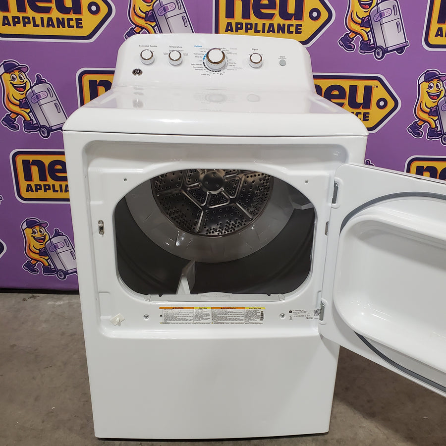 GE White Electric 7.2 Cu. Ft. Dryer with Aluminized Alloy Drum GTD42EASJWW - Certified Refurbished