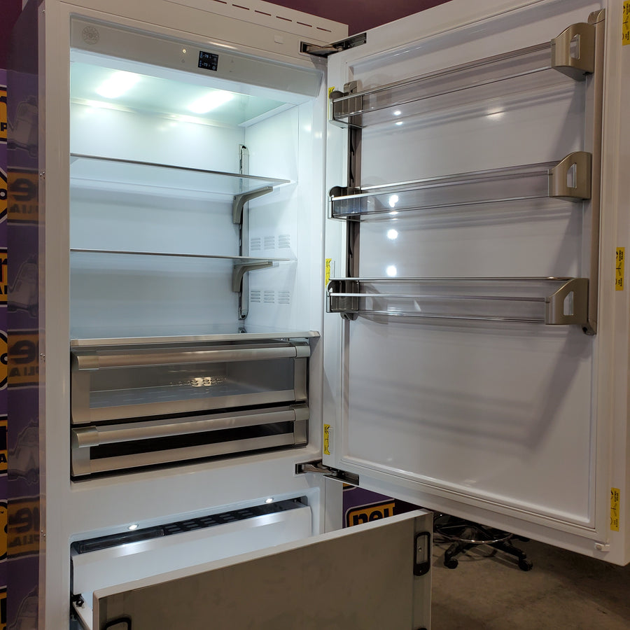 Bertazzoni Built-in Bottom Mount Refrigerator with Ice Maker REF36BMBIPRT - Open Box