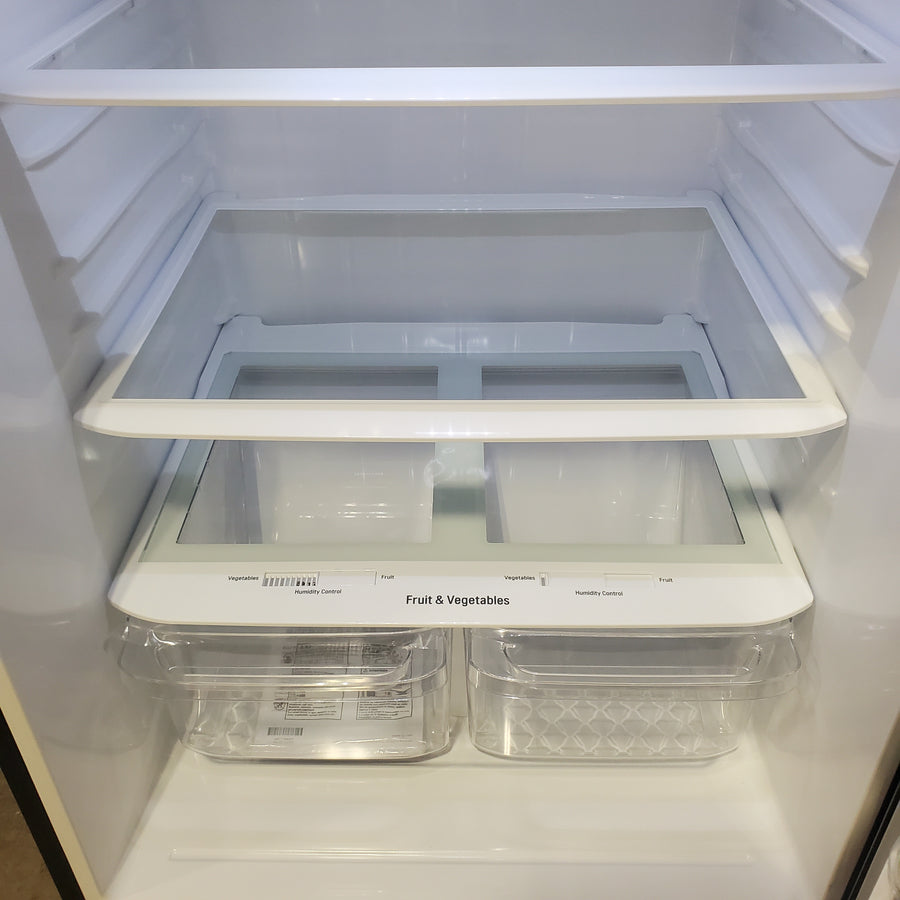 LG 30 Inch Wide Black 20.2 cu ft ENERGY STAR Top Freezer and Bottom Refrigerator with LED Lighting and Adjustable Glass Shelving LTCS20020B - Scratch & Dent (Minor)