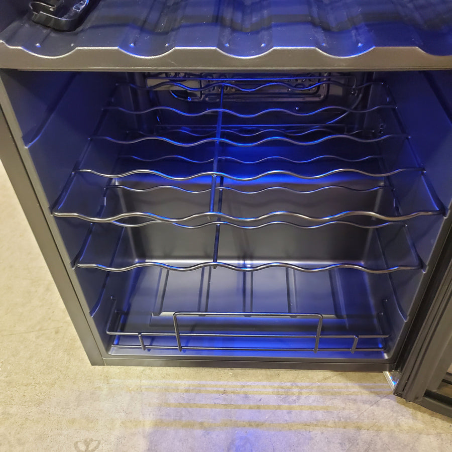 NewAir 61.5-in W 33-Bottles Mirrored Black Dual Zone Cooling Freestanding Indoor Wine Cooler NWC033BKD0 - Open Box