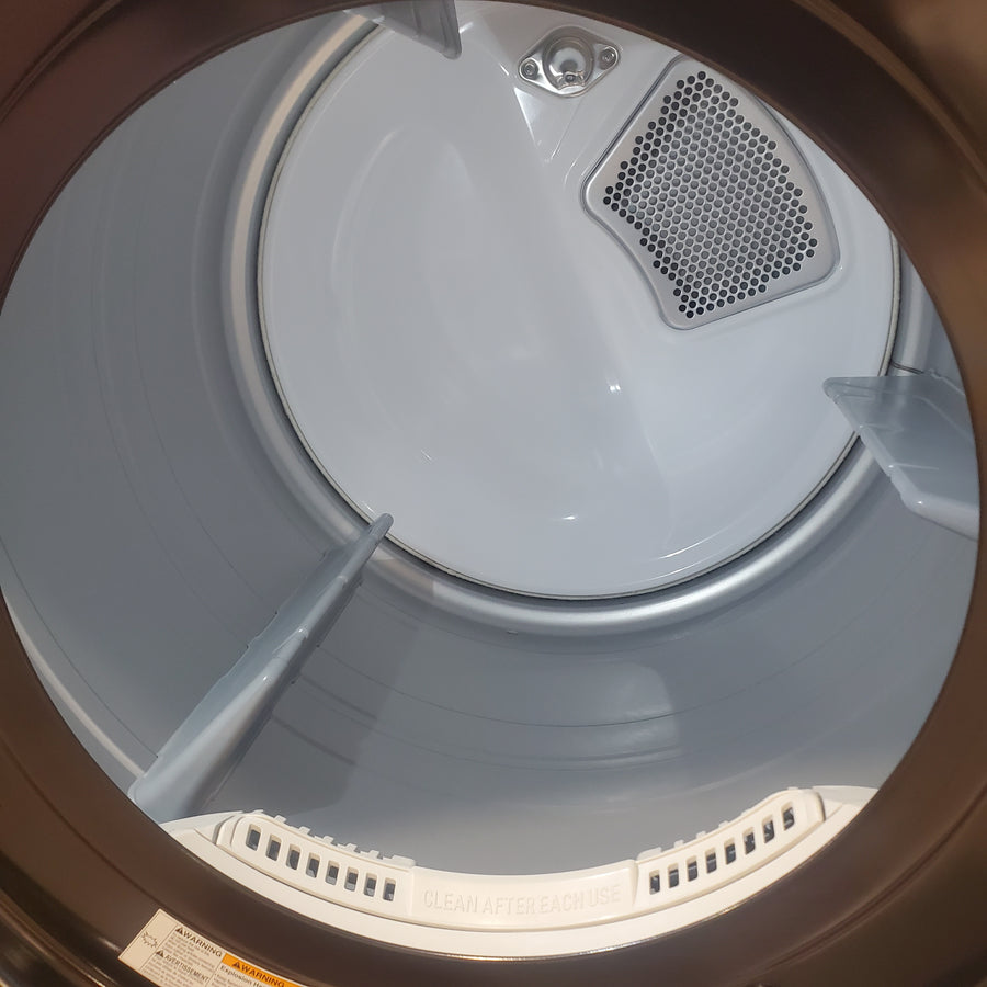 LG TrueSteam 7.4-cu ft Stackable Vented Gas Dryer with Steam Cycle in Black DLGX4001B - Scratch & Dent (Moderate)
