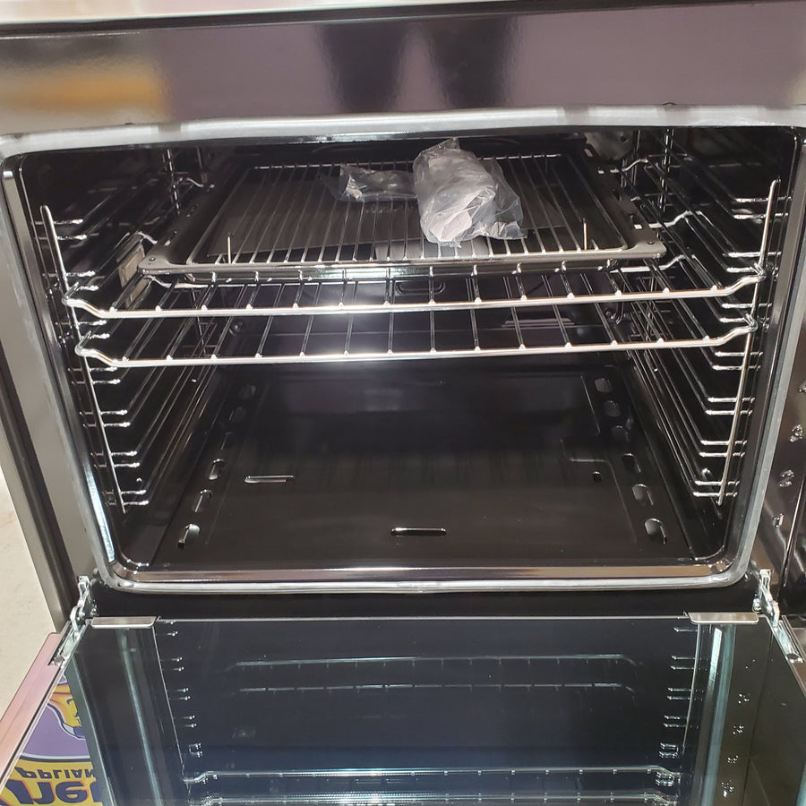 Bertazzoni 48 Inch Freestanding Gas Range with 6 Sealed Burners, Integrated Electric Griddle, 7.1 cu. ft. Total Oven Capacity, and Double Oven MAS486GGASNEV - Open Box