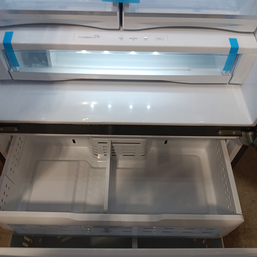 GE Profile™ ENERGY STAR® 22.1 Cu. Ft. Counter-Depth Fingerprint Resistant Stainless French-Door Refrigerator with Hands-Free AutoFill PYE22KYNFS - Certified Refurbished