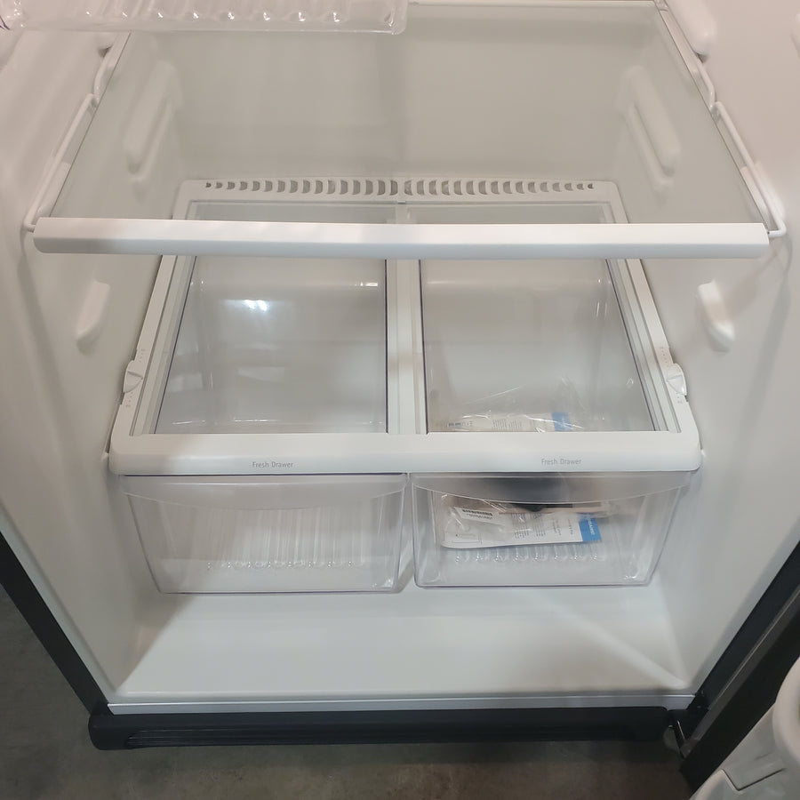 Frigidaire 20.4-cu ft Standard-Depth 30-in Wide Top-Freezer Refrigerator in EasyCare Stainless Steel LFTR2021TF - Scratch & Dent (Minor)