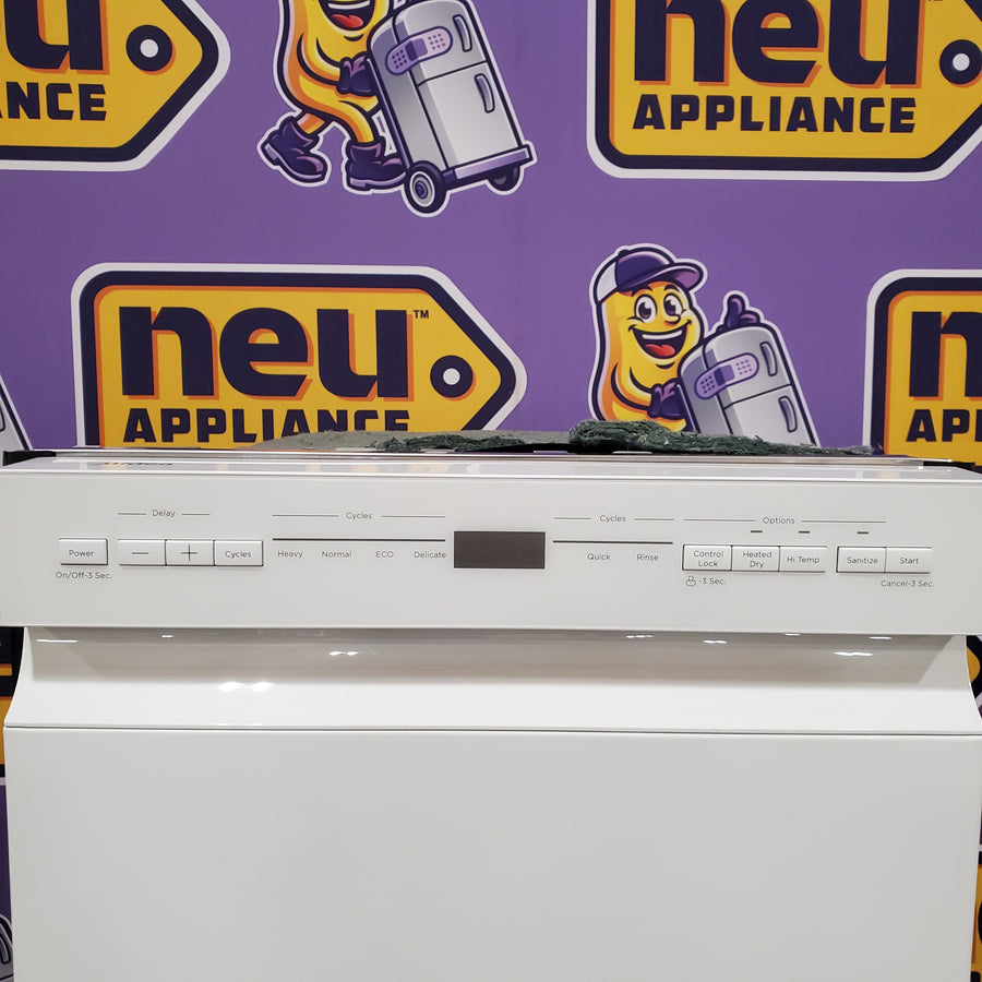 Midea 18-in Front Control Built-in Dishwasher, 52-Decibel in White MDF18A1AWW - Scratch & Dent (Minor)