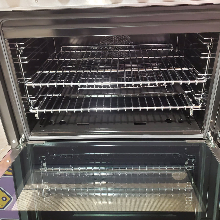 Bertazzoni Freestanding Double Oven Gas Convection Range in Black HER486GGASNE - Scratch & Dent (Minor)