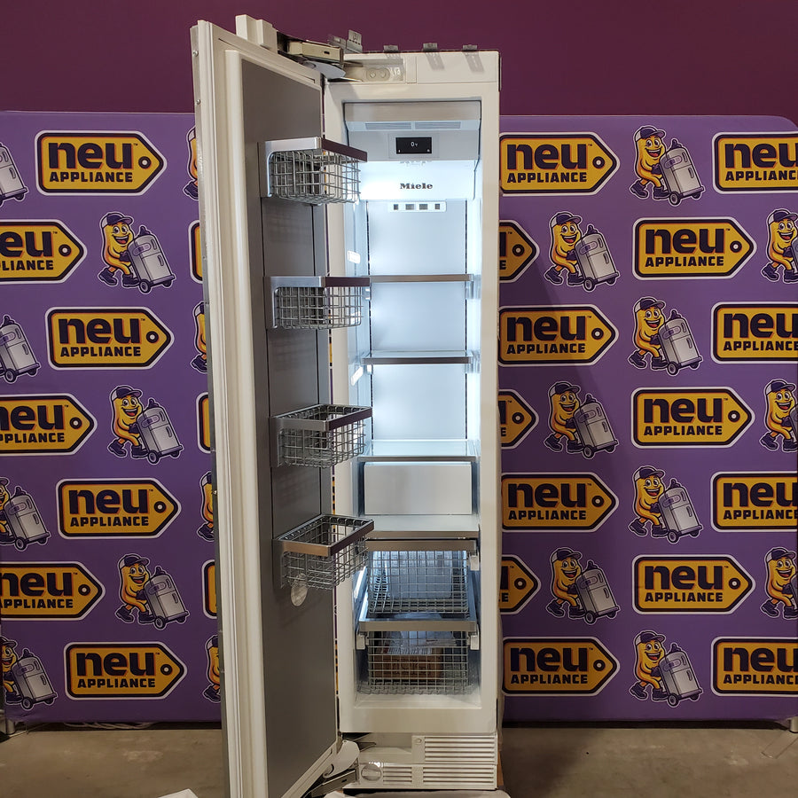 Miele 18 Inch Built-In Smart Freezer Column with WifiConnect, DynaCool, Push2open, IceMaker with No Ice Dispenser, MasterFresh, SuperCool, Active AirClean Filter, BrilliantLight, and MasterSensor F2412VI - New in Box