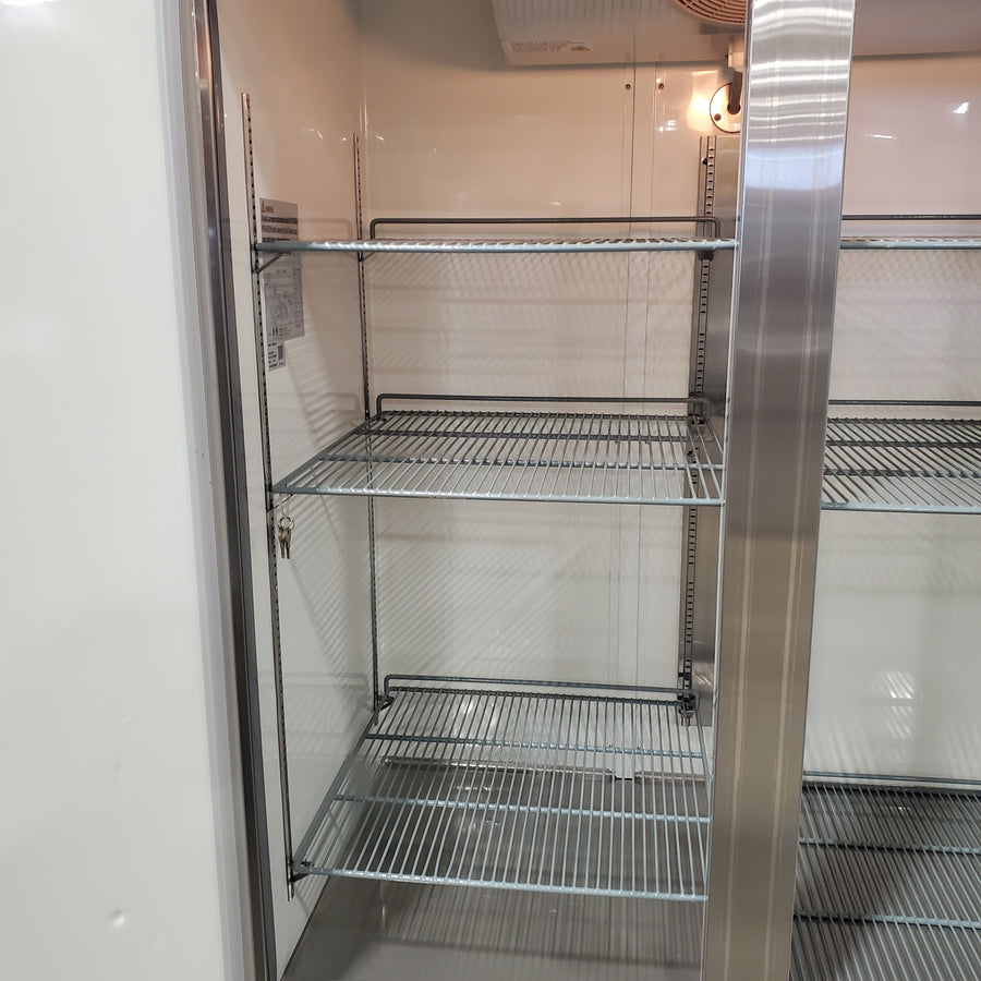 Cooler Depot 54 in. W 47 cu. ft. NSF Auto Defrost 2-Door Commercial Reach In Upright Freezer in Stainless Steel XB54F-HC - Scratch & Dent (Minor)