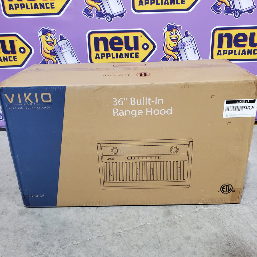 VIKIO 36 inch Ducted 480-CFM Stainless Steel Insert Under Cabinet Range Hood RB30-36 - New in Box