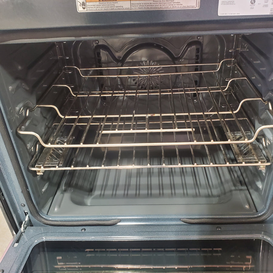 KitchenAid 30-in Glass Top 5 burners 7.1-cu ft Convection Oven Slide-In Electric Range in Stainless Steel KSEB900ESS - Open Box