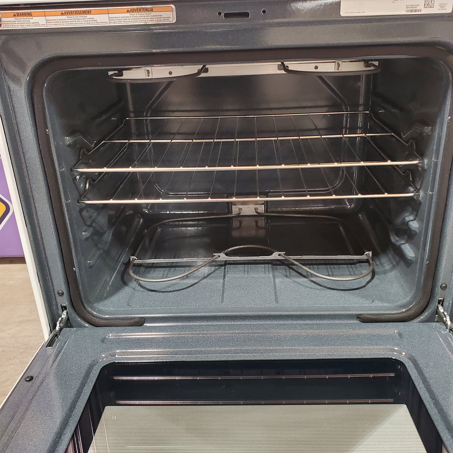 Whirlpool White 4.8 cu. ft. Electric Range with Keep Warm setting and Control Lock Mode WFC150M0JW - Open Box