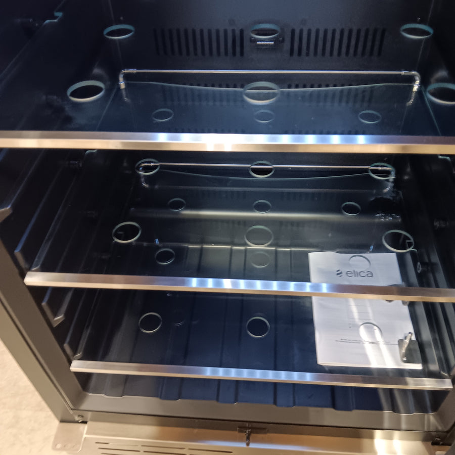 Elica 24 Inch Beverage Center with 4.8 Cu. Ft. Capacity, Slide Out Shelves, UV Coated Double Panel Glass Door, Temperature/Humidity Sensors, and Sabbath Mode EBS51SS1 - Open Box