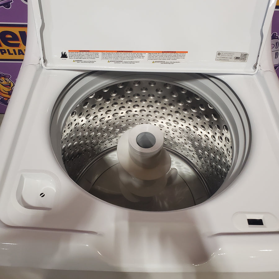 GE® 4.5 cu. ft. Capacity Washer with Stainless Steel Basket in White GTW485ASJWS - Certified Refurbished