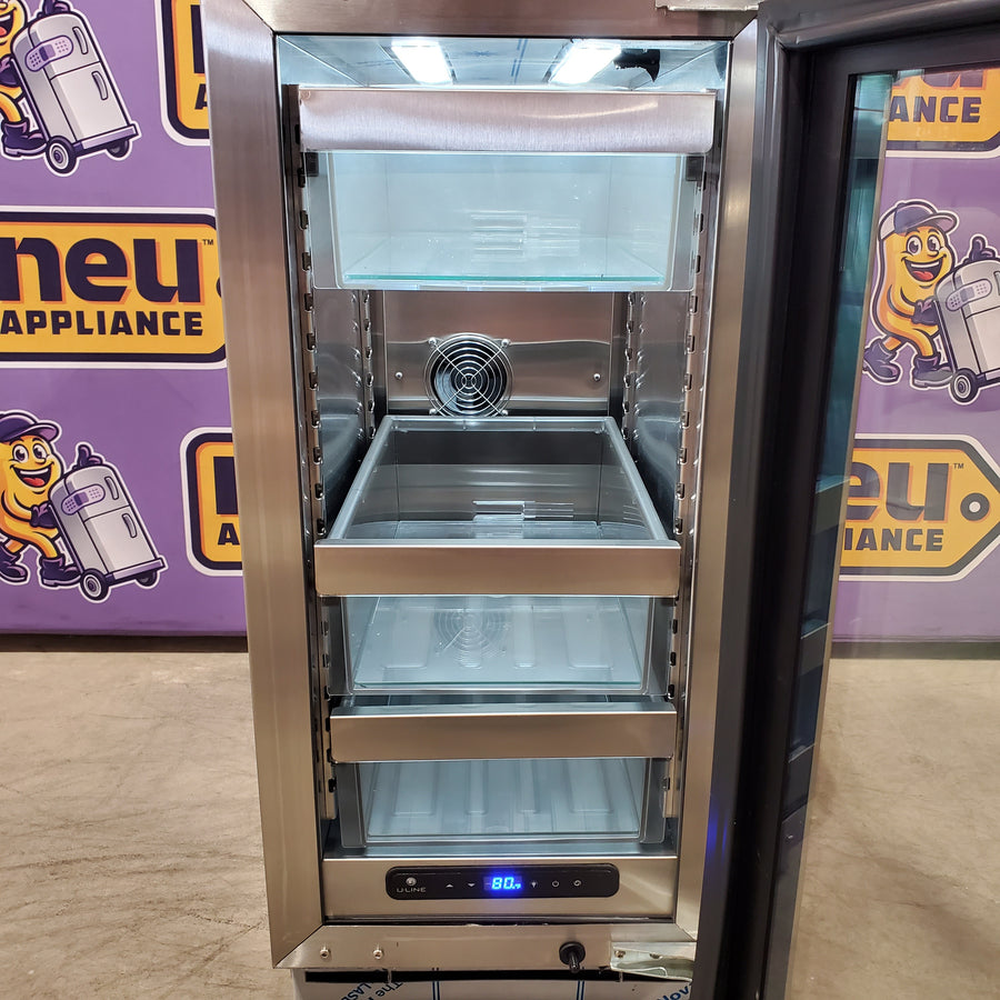 U-Line 5 Class 72-Can Beverage Cooler in Stainless Steel UHRE515-SG01A - Scratch & Dent (Minor)
