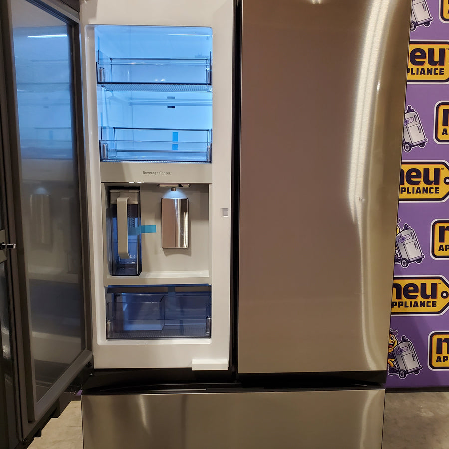Samsung Bespoke Stainless Steel 3 Door French Door 30 Cu. Ft. Refrigerator with Beverage Center 22521663 - RF30BB660012 - Scratch & Dent (Moderate)