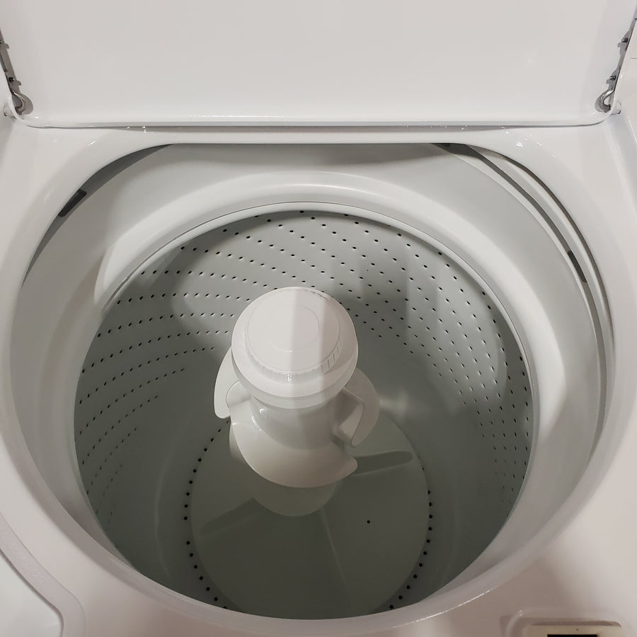 Amana Top Load 3.5 Cu. Ft. Washer with Dual Action Agitator, Porcelain Tub, and Late Lid Lock NTW4516FW - Certified Refurbished