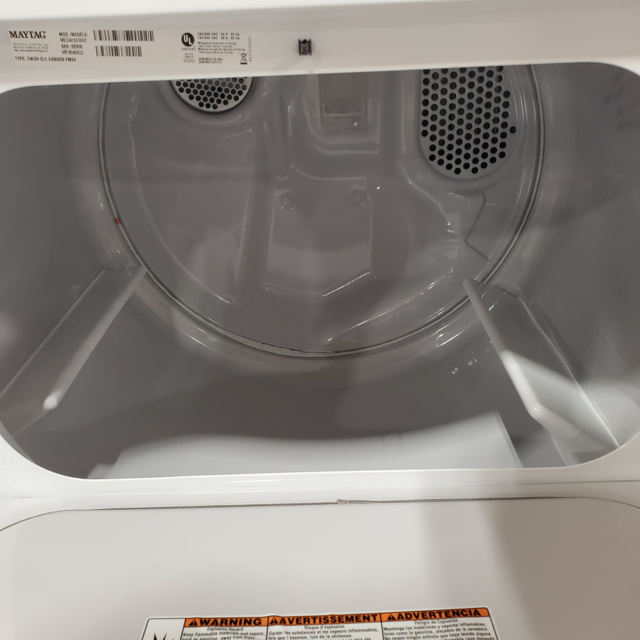 Maytag Top Load 3.8 cu. ft. Washer with Deep Fill and Quick Wash Cycle MVW4005SW - Scratch & Dent (Minor) and Maytag Top Load Electric Wrinkle Prevent 7.0 cu. ft. Dryer with Auto Dry MED4005SW - Scratch & Dent (Moderate)