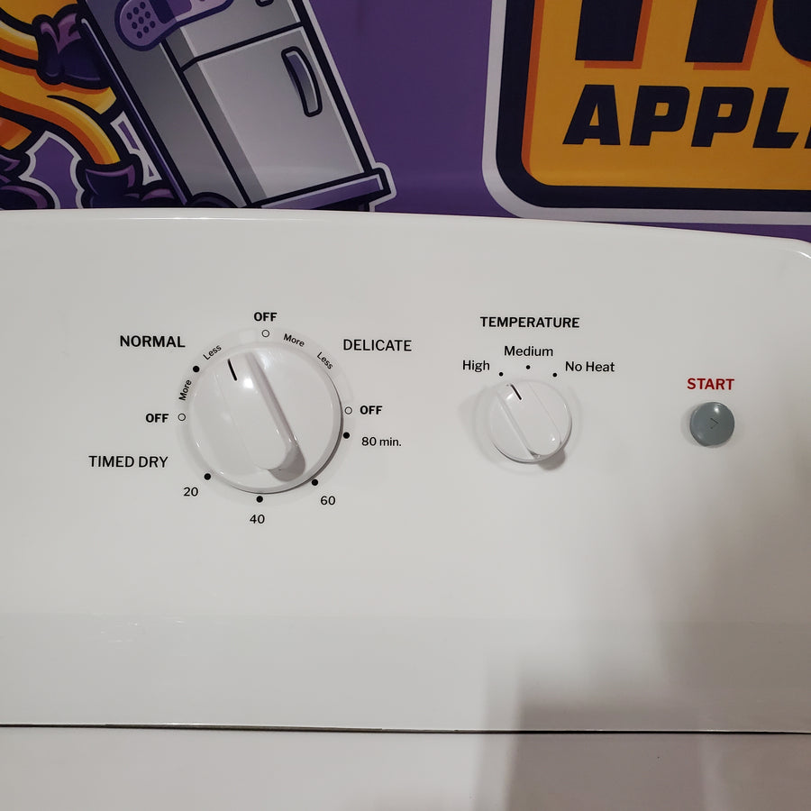 Hotpoint 6.2 cu. ft. Capacity Electric Dryer with Up To 120 ft. Venting and Shallow Depth HTX26EASWWW - Scratch & Dent (Major)