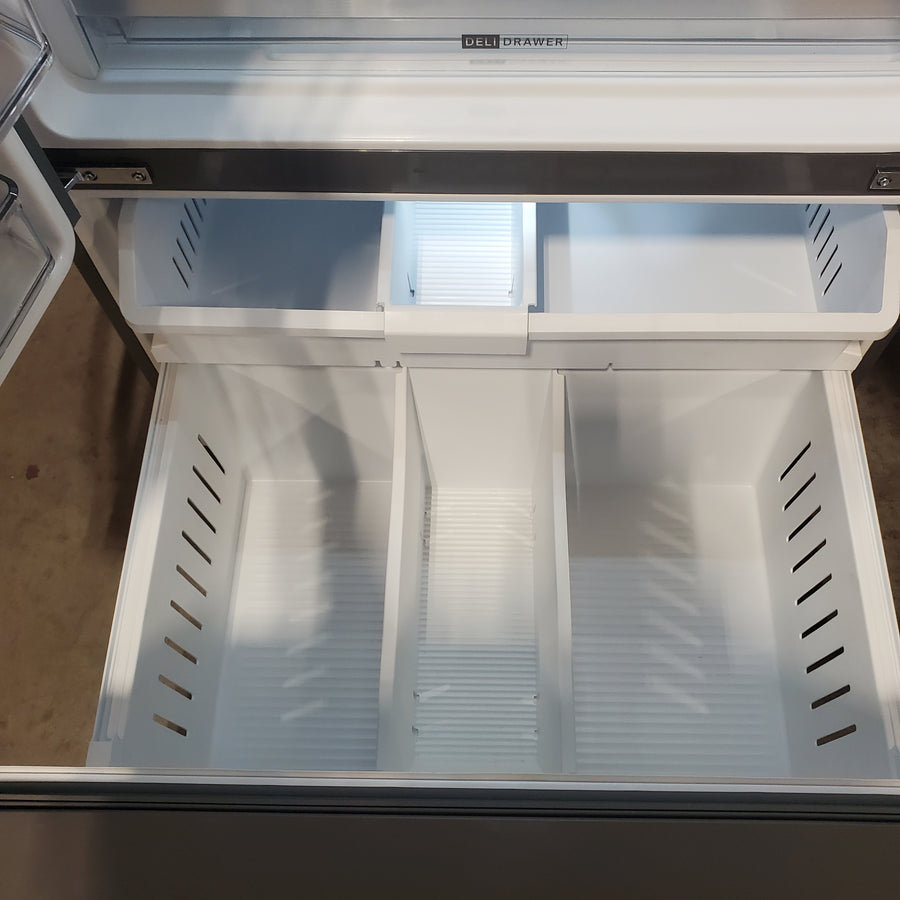 Whirlpool French Door 30 cu ft Refrigerator in Fingerprint Resistant Stainless Finish with In-Door Water and Ice Maker - 30 cu. ft. WRFF3536SZ - Scratch & Dent (Minor)