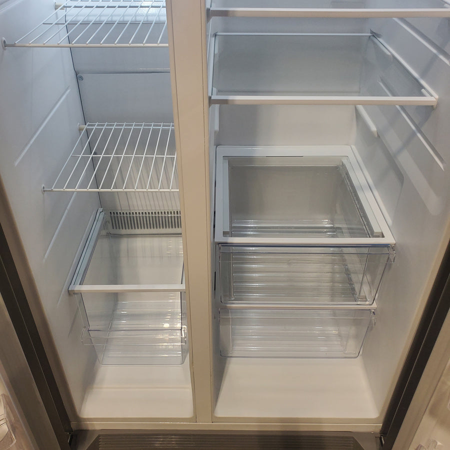 Frigidaire 25.6-cu ft ENERGY STAR Side-by-Side Refrigerator with Ice Maker in Fingerprint Resistant Stainless Steel FRSS26L3AF - Scratch & Dent (Minor)