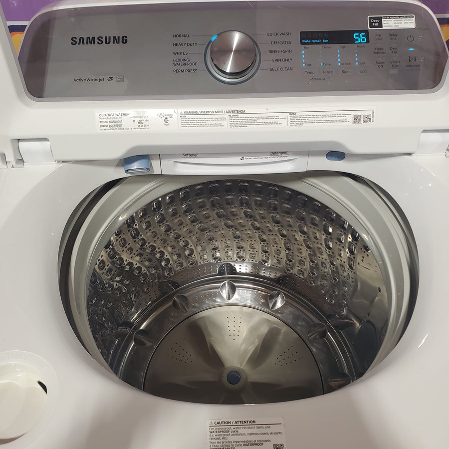 Samsung ENERGY STAR 5.0 cu. ft. Top Load Washing Machine with Active Water Jet WA50R5200AW - Certified Refurbished